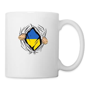 Drapeau de l’Ukraine Vintage Drapeau ukrainien d’occasion Look - Mug blanc - blanc - Droite