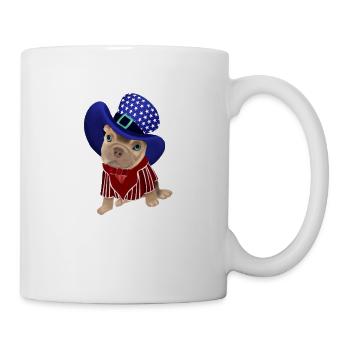 French Bulldog Loves America - Mug - white - Right
