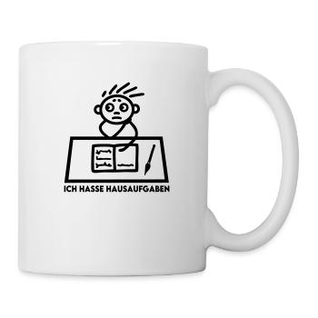 Schulkind - Ich hasse Hausaufgaben - Junge - Tasse - Weiß - Rechts