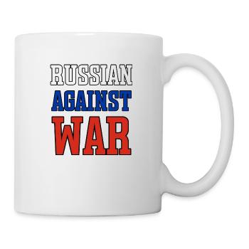 Russian Against war outline - Mug - white - Right