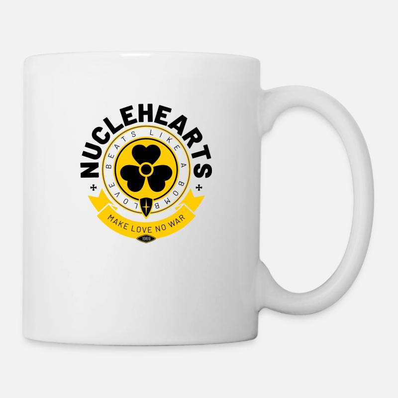 nuclehearts Herzen - Tasse - Weiß