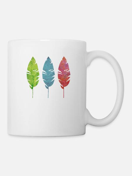 Three tender feathers - Mug - white