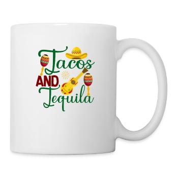 tacos et tequila - Mug blanc - blanc - Droite