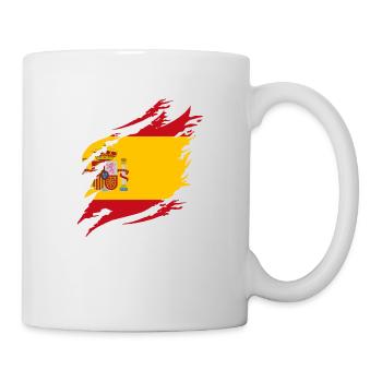 Drapeau d’Espagne Vintage Drapeau espagnol d’occasion Look - Mug blanc - blanc - Droite