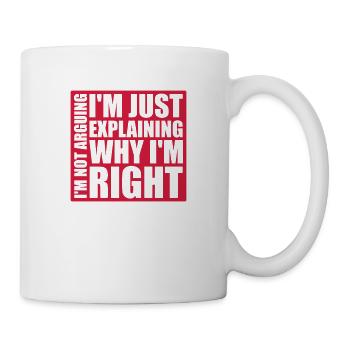 Je ne discute pas - Mug blanc - blanc - Droite
