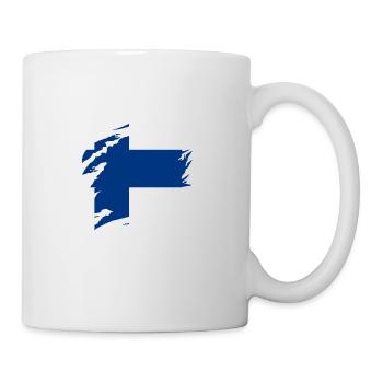 Drapeau finlandais Suomi Drapeau finlandais Look utilisé - Mug blanc - blanc - Droite