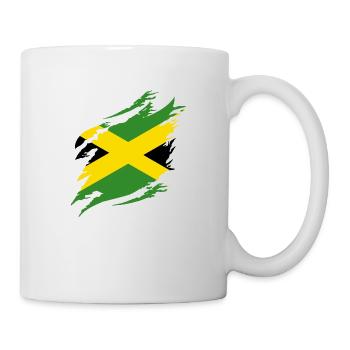 Drapeau jamaïcain Drapeau jamaïcain Jamaïque Vintage - Mug blanc - blanc - Droite