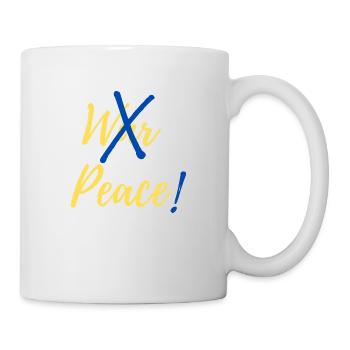 Arrêtez la guerre, faites la paix en Ukraine - Mug blanc - blanc - Droite