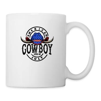 American Cowboy 4th Of July - Mug - white - Right