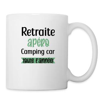 Retraite apéro camping car toute l'année - Mug blanc - blanc - Droite