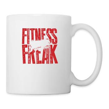Fitness Freak Dunkel coole shirts ch / at - Tasse - Weiß - Rechts