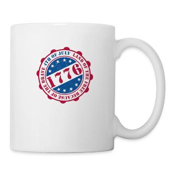 4th of July Stamp - Mug - white - Right