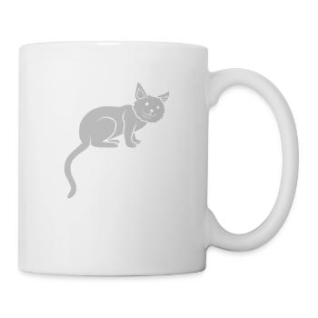 Chaton mignon assis mignon - Mug blanc - blanc - Droite