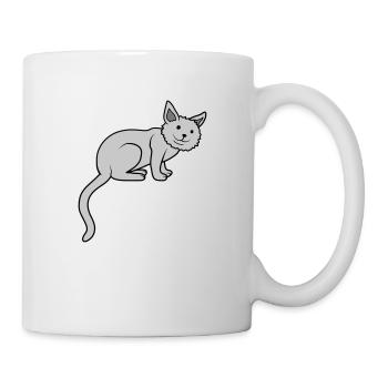 Love cute cat sits - Mug - white - Right