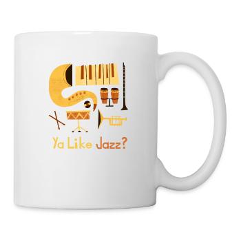 Ya like jazz? Jazz Music Musician Vintage Retro - Mug - white - Right
