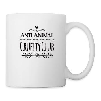 Anti Animal Cruelty Club Vegan Dicton - Mug blanc - blanc - Droite