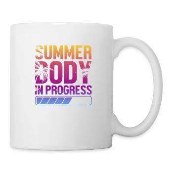 Sommer Body coole shirts ch / at - Tasse - Weiß - Rechts