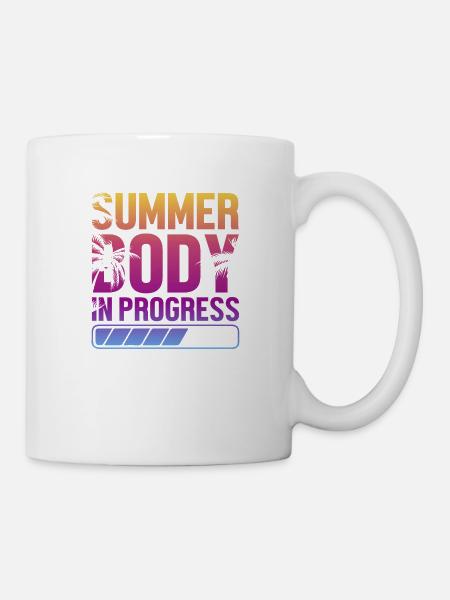 Sommer Body coole shirts ch / at - Tasse - Weiß