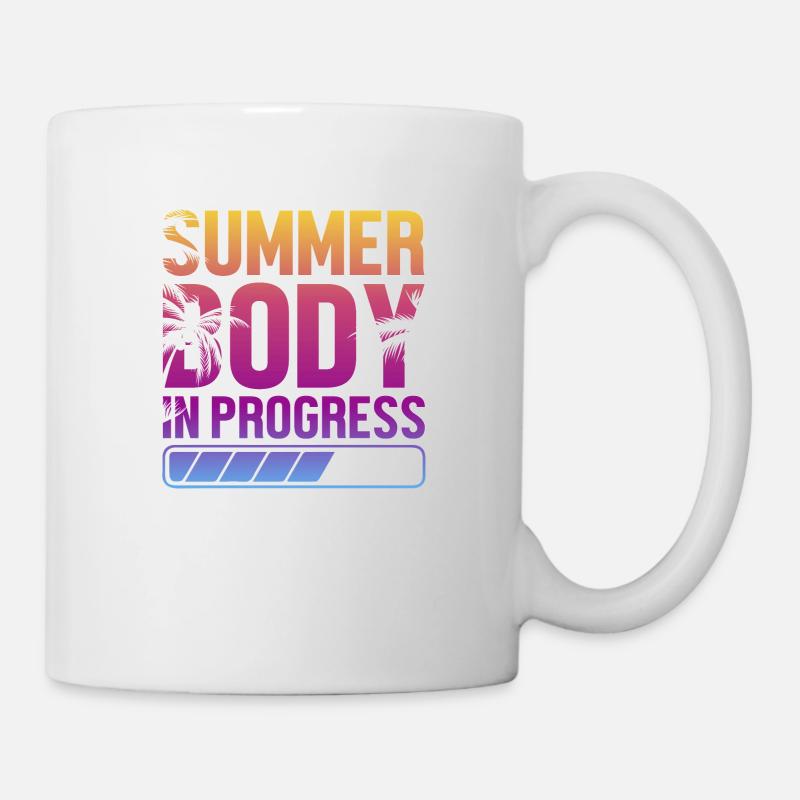 Sommer Body coole shirts ch / at - Tasse - Weiß