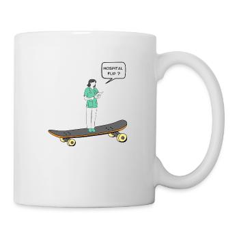 hospital flip - Tasse - Weiß - Rechts