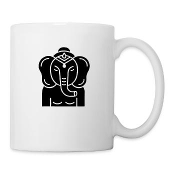 Symbol of an Indian elephant, culture of India - Mug - white - Right