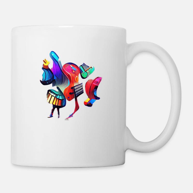 Instruments de musique abstraits - Mug blanc - blanc