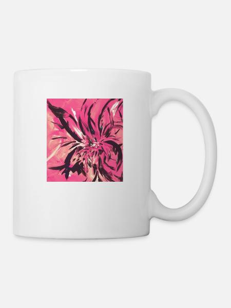 Fleur rose - Mug blanc - blanc