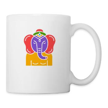 Symbol of an Indian elephant, culture of India - Mug - white - Right
