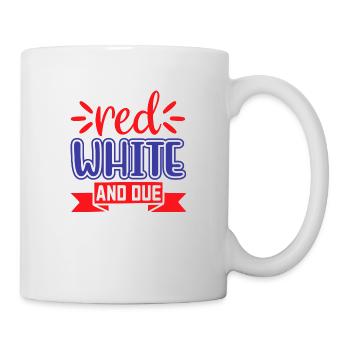 Rouge blanc et dû - Mug blanc - blanc - Droite