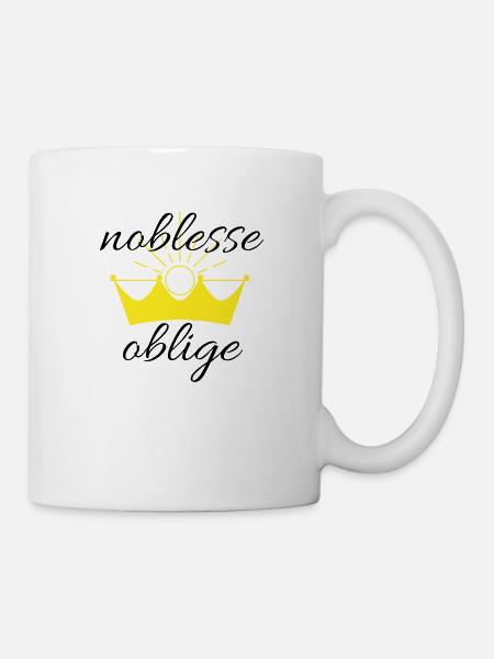 noblesse oblige - Mug - white