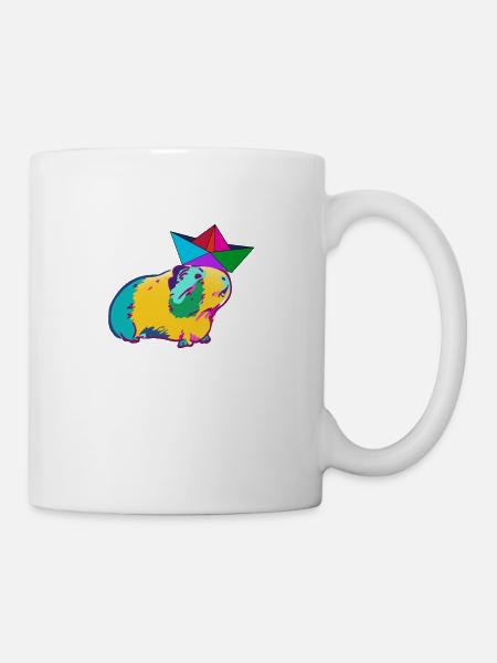 boot,papierboot,meerschweinchen,bunt,hut - Tasse - Weiß