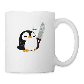 Penguin dit Non - Mug blanc - blanc - Droite