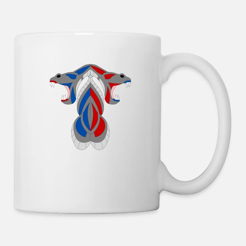 Entgegengesetzte Schlangen - Tasse - Weiß
