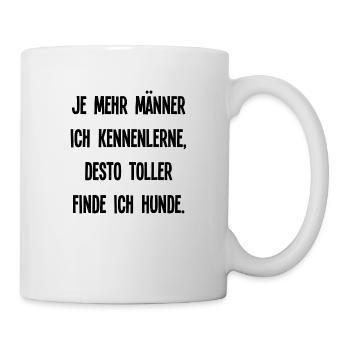 Männer und Hunde lustiger Spruch Haustiere dating - Tasse - Weiß - Rechts