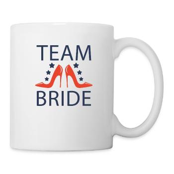 Brautteam. Geschenkidee. Spaß. Heirat. - Tasse - Weiß - Rechts