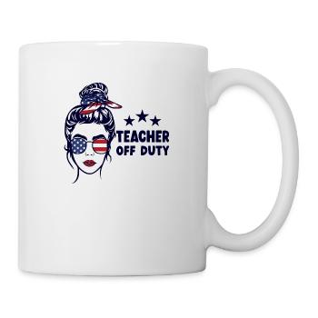 Teacher Off Duty Lehrer außer Dienst - Tasse - Weiß - Rechts