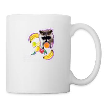 raton laveur, ours, graffiti, peinture, menthe, fruit - Mug blanc - blanc - Droite