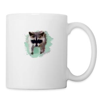 raccoon,bear,graffiti,painting,mint - Mug - white - Right