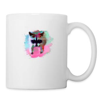 raccoon,bear,graffiti,painting,colorful,fruit - Mug - white - Right