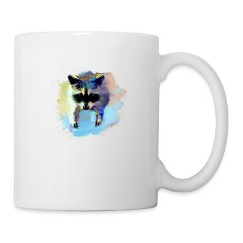 raccoon,bear,graffiti,painting,colorful,fruit - Mug - white - Right