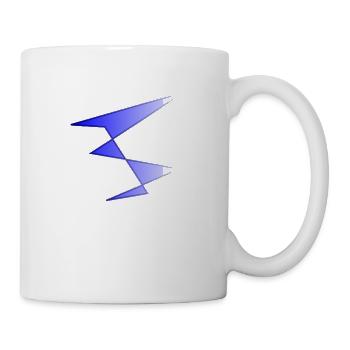 Blaue Kunst - Tasse - Weiß - Rechts