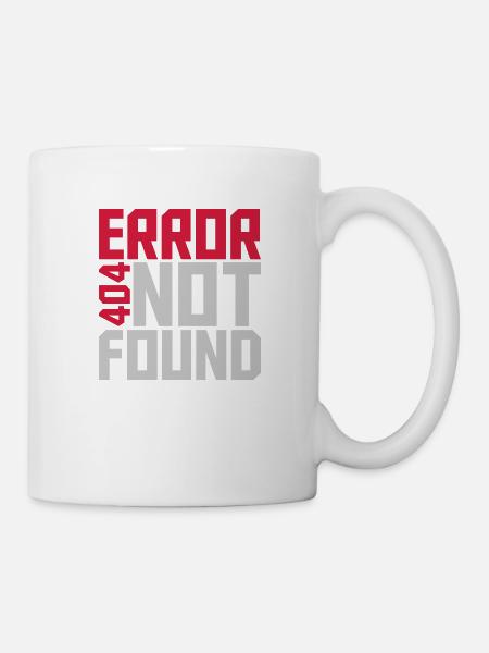 Error 404 not found - Tasse - Weiß