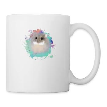 zwerghamster,hamster,bunt,graffiti,malerei,mint - Tasse - Weiß - Rechts