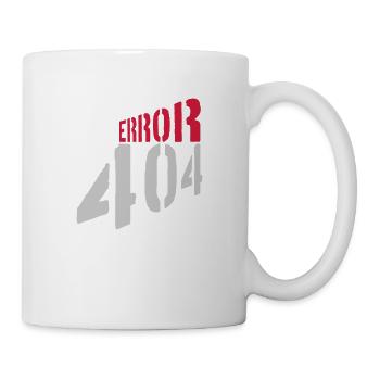 Meldung Error 404 Netzwerk - Tasse - Weiß - Rechts