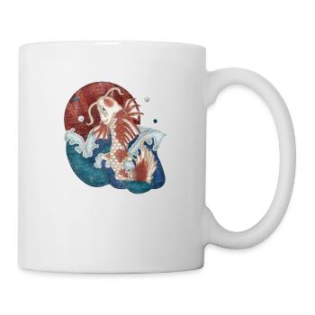 Koi fish in the water - Mug - white - Right