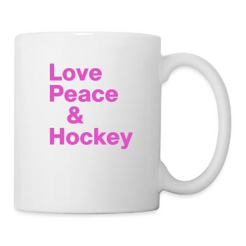 feldhockey hockey fieldhockey love peace hockey - Tasse - Weiß - Rechts