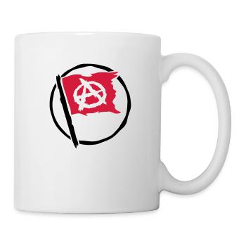 Design anarchy flag symbol - Mug - white - Right