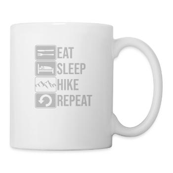 Les randonnées en montagne se répètent quotidiennement - Mug blanc - blanc - Droite