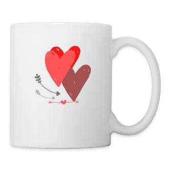 Herzen 3 - Tasse - Weiß - Rechts