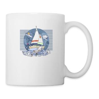 Segelboot - Tasse - Weiß - Rechts